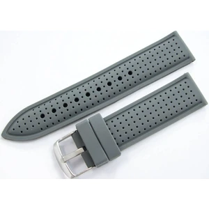 Ezgi Elektronik Gri 24MM Kauçuk Silikon Spor Saat Kordonu Slikon Saat Kayışı 2021