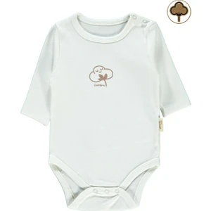 Civil Baby Bebek Organik Çıtçıtlı Badi 0-18 Ay Ekru