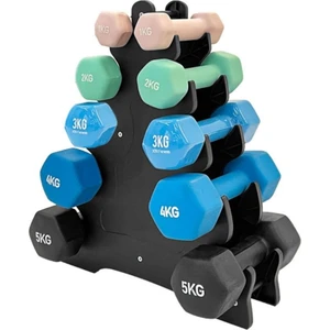 Xtr Fitness 1-5 KG Vinyl Dambıl Seti ve Dambıl Rack Standı