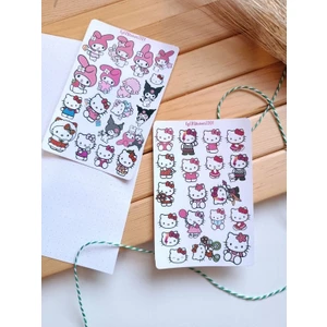 EyER Shoping Hello Kitty Sanrio Etiket Planlayıcı Telefon Sticker Set