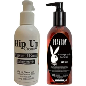 Hip Up Hipup Kalça Kaldırma Büyütme Sıkılaştırıcı Krem 120 ml + Playboy Aromaterapi Masaj Yağı 120 ml