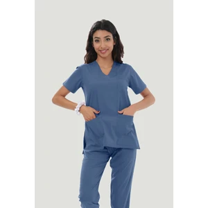 Artra Tekstil Likralı Core-Flex Scrubs Cerrahi Nöbet Takım - Indigo