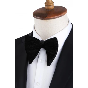 Siyah Simli Büyük Kadife Papyon P1700