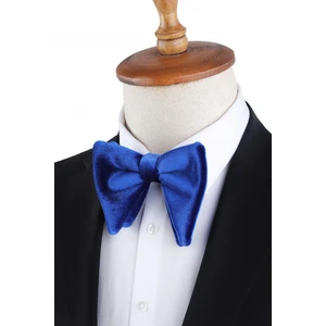 Saks Mavisi Büyük Kadife Papyon P1698