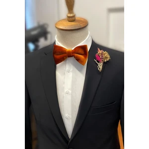 Kiremit Kadife Düz Papyon P1706