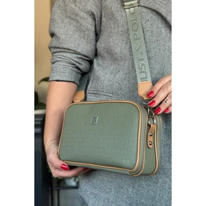 Just Polo Kadın Siyah 5 Bölmeli Ayarlanabilir Uzun Askılı Omuz Çantası Postacı Çantası 6 Bölmeli 28 X18 cm 4023-GD