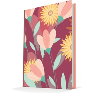 Pastel Sert Kapak Çizgili Defter Pembe 64524-4