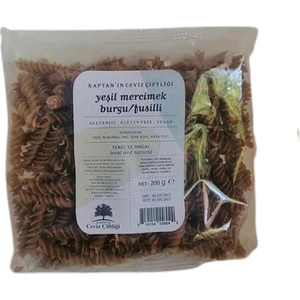 Kaptan'ın Ceviz Çiftliği Yeşil Mercimek Burgu / Fusilli 200 gr