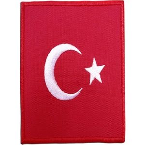 ŞAFAK25 Nakış Türk Bayrak Nakış Işleme Arma Patch Peç