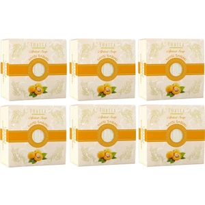 Nemlendirici Etkili Kayısı Özlü Doğal Katı Sabun - 150 gr x 6 Kutu