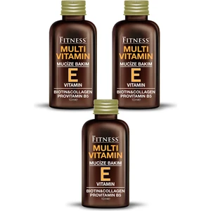 Fitness Professional Acil Onarıcı Mucize Bakım E Vitamini Biotin Collagen Provitamin B5 Multivitamin Saç Bakım Kürü x 3
