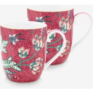 Pip Studio Flower Festival Kırmızı Porselen Kupa Seti 145 ml