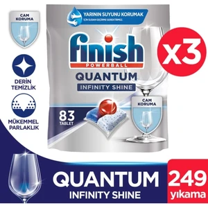 Quantum Infinity Shine 249 Kapsül Bulaşık Makinesi Deterjanı Tableti (83X3)