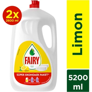 5200   ml ( 2 x 2600  ml) 'limon Sıvı Bulaşık Deterjanı