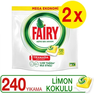 Hepsi Bir Arada Bulaşık Makinesi Kapsülü 'limon 120 Yıkama 2 Adet