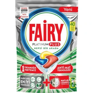 Platinum Plus 40 Yıkama Bulaşık Makinesi Deterjanı Kapsülü