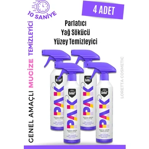 Pak 4 'lü 500   ml Mucize Köpük Temizleyici Sprey Yağ Sökücü Yüzey Temizleyici Parlatıcı