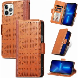 Shin-Wo iPhone 14 Için Flip Telefon Kılıfı Darbeye Dayanıklı Manyetik Retro Stand Tutucu Cüzdan Deri Kılıf (Yurt Dışından)