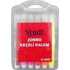 Jumbo Keçeli Kalem 12 Renk