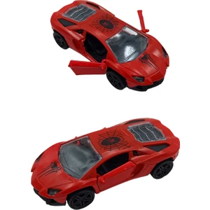 Spiderman Metal Araba Örümcek Adam Kapıları Açılabilen Oyuncak Çek Bırak Metal Araba 14CM.