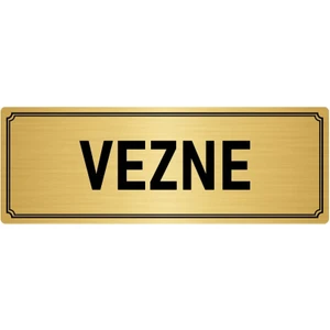 Özarslan Dizayn Metal Yönlendirme Levhası, Departman Kapı İsimliği Vezne 5X20 cm Altın Renk