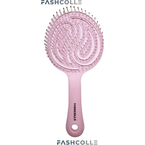 Pembe Üç Boyutlu Oval Saç Fırçası