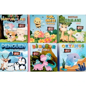 3 Boyutlu Hareketli Kitaplar 6' Lı Set Hareketli Pop-Up Kitaplar