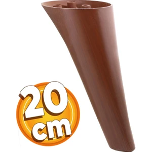 Napoli Lüks Mobilya Kanepe Tv Ünitesi Koltuk Ayağı 20 Cm Ahşap Desenli Kahverengi Baza Ayakları