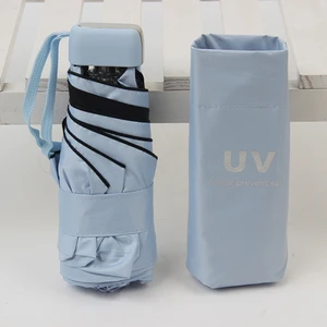 Shanxiu Store Tatil Partisi Hediyesi Için Taşınabilir Mini Şemsiye Çift Kullanımlı Mini Ultra Işık Katlanır Şemsiye (Yurt Dışından)