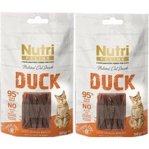 Nutri Feline %95 Ördek Etli Snack 50 gr Kedi Ödül Maması 2 Adet