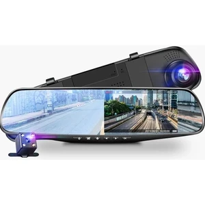 EXVOL Araç Içi Park Kameralı Kayıt Kamerası 1080P Hd 4.3 Inc Ekran Aynalı