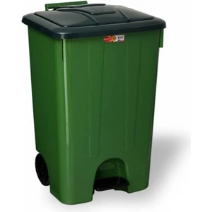 Şenyayla Plastik Şenyayla Köşeli Pedallı Yeşil Çöp Kovası 85 L 153 Int
