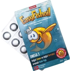 EasyFishoil Omega 3 Ve D Vitamini 30 Tablet - Balık Yağı