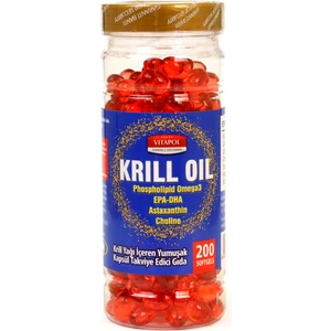Krill Oil Complex Astaxanthin+Choline+Phosphatidylserine+Omega3+Epa Dha 200 Kapsül