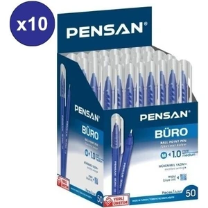 Büro Tükenmez Kalem Mavi 10'lu