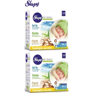 Islak Havlu Yeni Doğan Naturel Bambu 6'lı Set 240 Yaprak