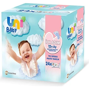 Uni Baby  Ilk Adım Islak Mendil 24'lü 1248 Yaprak, Beyaz Kategori: Bebek Islak Mendil
