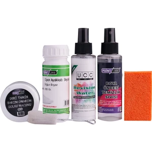 Care 5'li Set Beyaz Deri Boyası + Tamir Macunu+ Temizleme Sıvısı + Yenileme Sıvısı+ Sünger