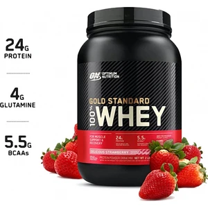 Optimum Nutrition Optimum Gold Standard Whey Protein Tozu 908 Gr Çilek Aromalı