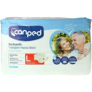 30 Adet Tekli Bel Bantlı L-Büyük Boy Yetişkin Hasta Bezi