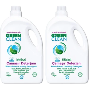 Green Clean Organik Lavanta Yağlı Bitkisel Çamaşır Deterjanı 2750 ml 2'li