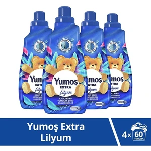 Extra Lilyum Konsantre Çamaşır Yumuşatıcı 1440 ml 60 Yıkama 4 Adet Yumoş Lilyum 1440