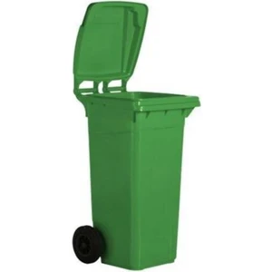 Yeşil Çöp Kovası 120 Lt Çöp Konteyneri Tekerlekli