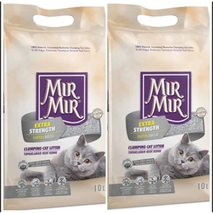 Mır mır Aktif Karbonlu Bentonit Süper Topaklanan Kedi Kumu Poşet 10 Lt * 2 Adet ( Yeni Ürün )