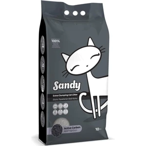 Aktiv Karbonlu Tozsuz Topaklanan Sodyum Bentonit Gri Kedi Kumu 10KG