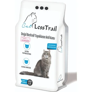 Trail 20 Lt Ince Tane Pudra Kokulu Beyaz Bentonit Kedi Kumu