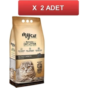 My Cat Aktif Karbonlu Bentonit Kedi Kumu Ince Taneli 10 Lt (2 Adet)