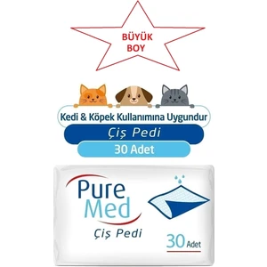 Pure Med  90X180 cm Kedi Köpek Çiş Pedi 30 Adet
