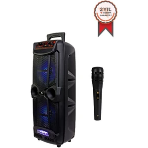 KTS-1743 Uzaktan Kumandalı ve Mikrofonlu Karaoke Bluetooth Hoparlörü