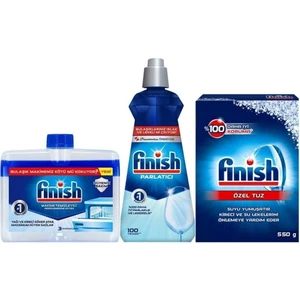 Temizlik ve Bakım Seti (Parlatıcı 400 Ml, Özel Tuz 550 Gr, Makine Temizleyici 250 Ml)